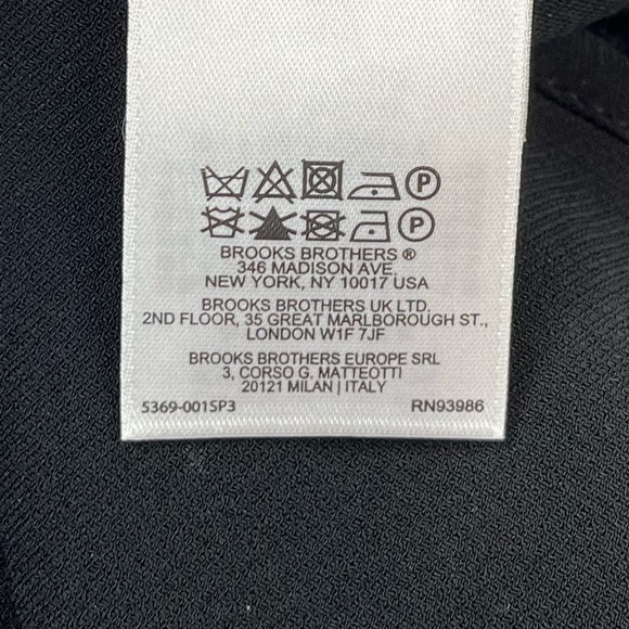 BROOKS BROTHERS Wide Leg Black Crepe Pants Side Zipper Size 12 - Picture 11 of 14